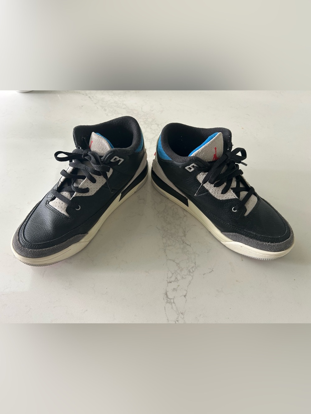 Jordan 3 Retro OG “Rare Air” | Low Black/Blue/Gray Sneakers | Size 2.5Y - Picture 6 of 9